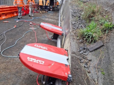 Track Mounted Wall Sawing Section